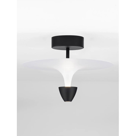 Plafon nowoczesny metalowy Tula LED 3000K 34cm biało-czarny