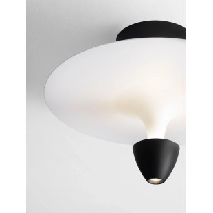 Plafon nowoczesny metalowy Tula LED 3000K 34cm biało-czarny