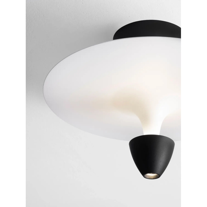 Plafon nowoczesny metalowy Tula LED 3000K 34cm biało-czarny