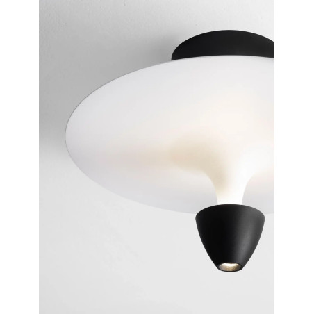 Plafon nowoczesny metalowy Tula LED 3000K 34cm biało-czarny