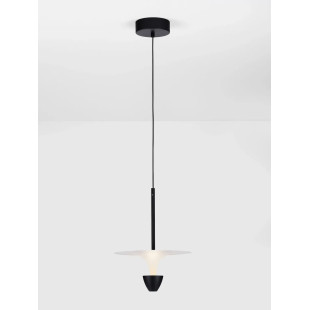 Lampa wisząca metalowa nowoczesna Tula LED 3000K 26cm biało-czarna