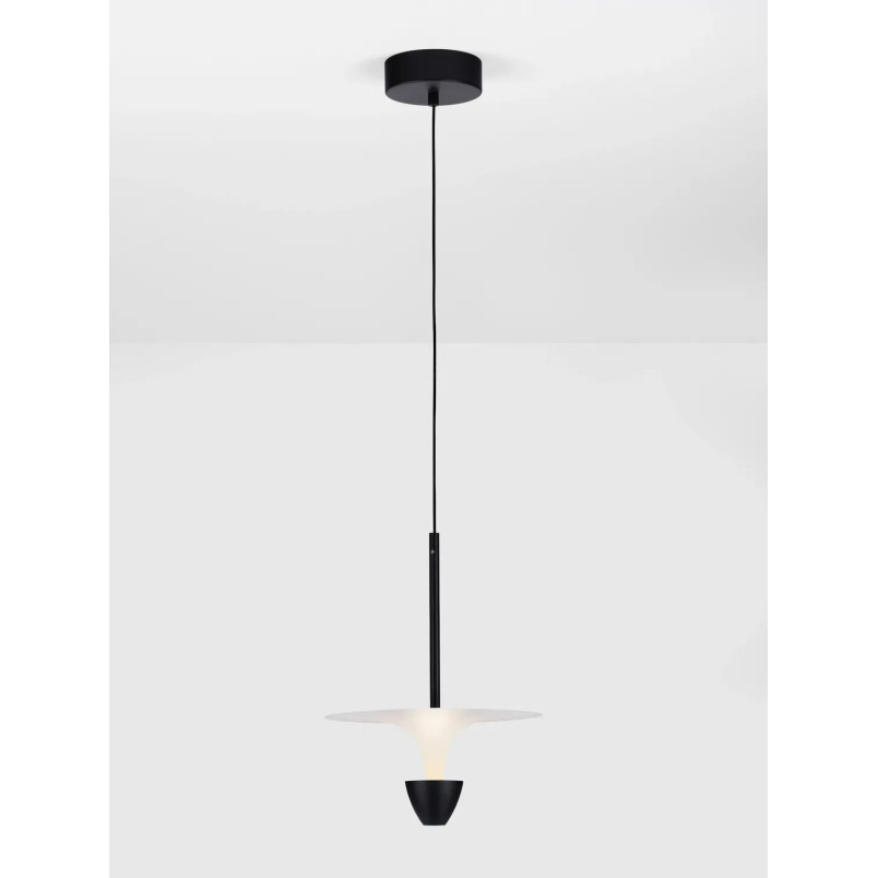 Lampa wisząca metalowa nowoczesna Tula LED 3000K 26cm biało-czarna