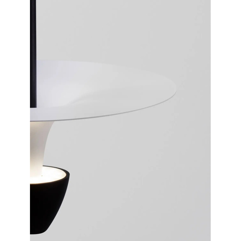 Lampa wisząca metalowa nowoczesna Tula LED 3000K 26cm biało-czarna