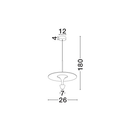 Lampa wisząca metalowa nowoczesna Tula LED 3000K 26cm biało-czarna