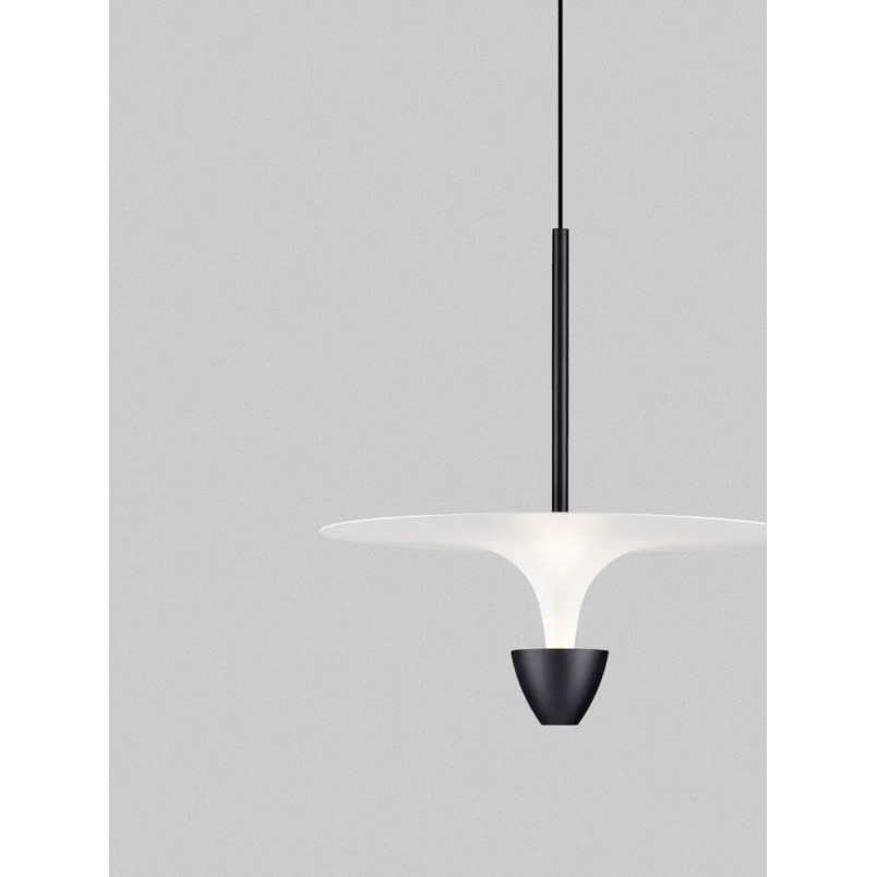 Lampa wisząca metalowa nowoczesna Tula LED 3000K 34cm biało-czarna
