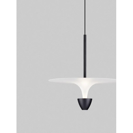 Lampa wisząca metalowa nowoczesna Tula LED 3000K 34cm biało-czarna