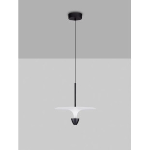 Lampa wisząca metalowa nowoczesna Tula LED 3000K 34cm biało-czarna
