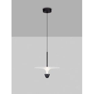 Lampa wisząca metalowa nowoczesna Tula LED 3000K 34cm biało-czarna