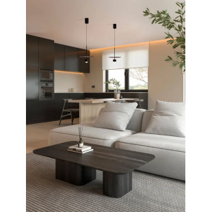 Lampa wisząca z płaskim kloszem Memo LED 3000K 30cm czarny