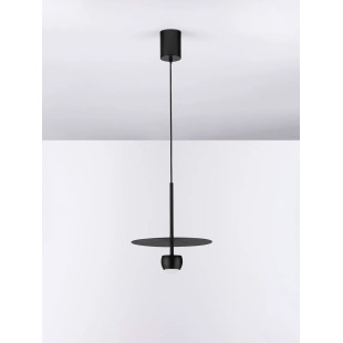 Lampa wisząca z płaskim kloszem Memo LED 3000K 30cm czarny
