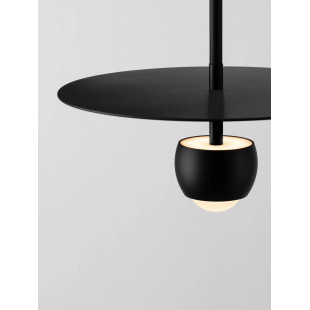 Lampa wisząca z płaskim kloszem Memo LED 3000K 30cm czarny