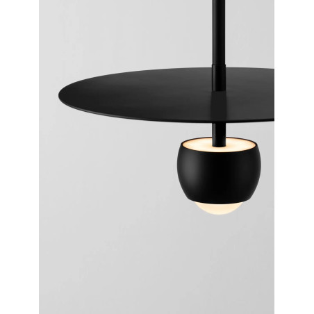 Lampa wisząca z płaskim kloszem Memo LED 3000K 30cm czarny