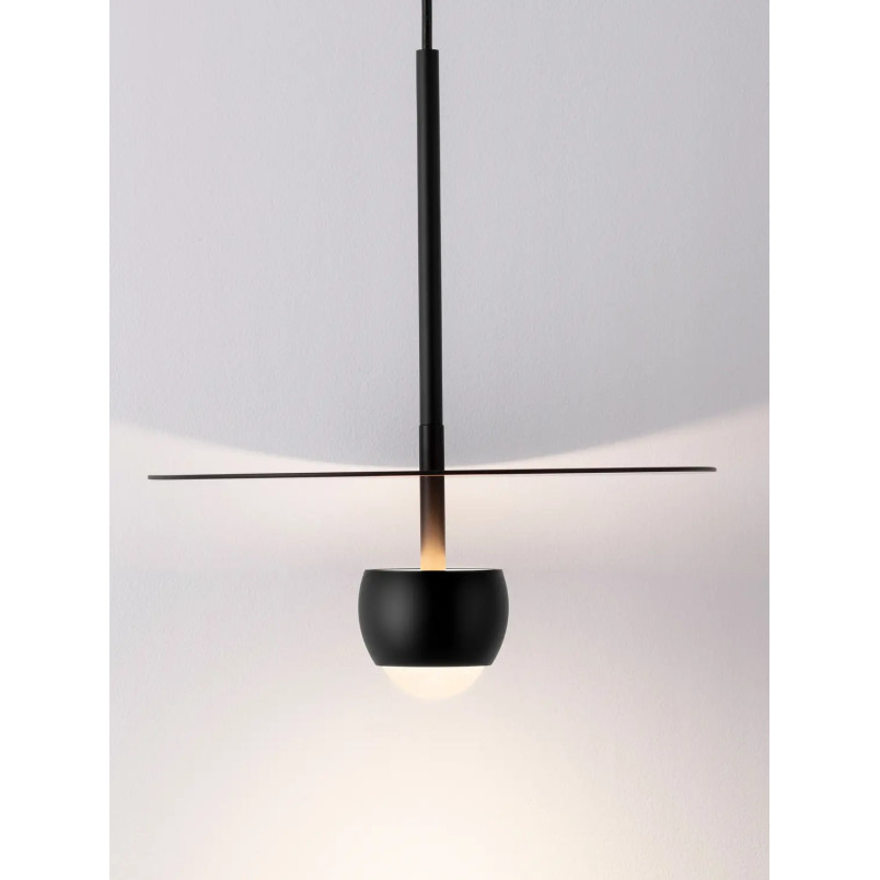 Lampa wisząca z płaskim kloszem Memo LED 3000K 30cm czarny