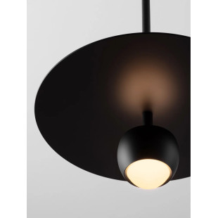 Lampa wisząca z płaskim kloszem Memo LED 3000K 30cm czarny