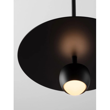 Lampa wisząca z płaskim kloszem Memo LED 3000K 30cm czarny