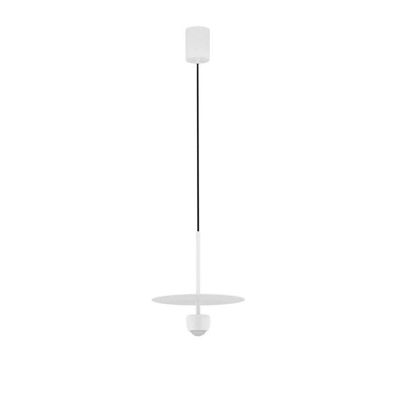Lampa wisząca z płaskim kloszem Memo LED 3000K 30cm biała