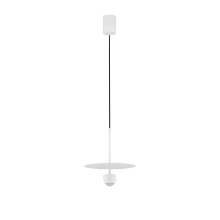 Lampa wisząca z płaskim kloszem Memo LED 3000K 30cm biała
