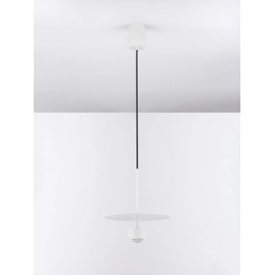 Lampa wisząca z płaskim kloszem Memo LED 3000K 30cm biała