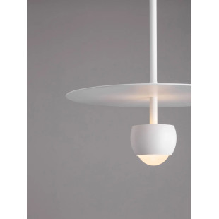 Lampa wisząca z płaskim kloszem Memo LED 3000K 30cm biała