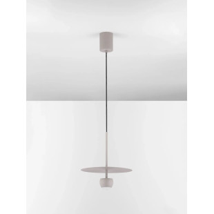 Lampa wisząca z płaskim kloszem Memo LED 3000K 30cm beżowa