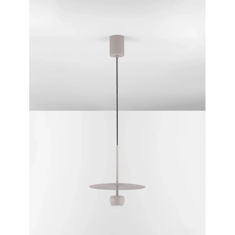 Lampa wisząca z płaskim kloszem Memo LED 3000K 30cm beżowa