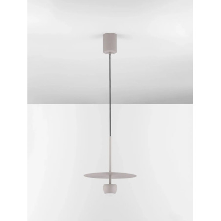 Lampa wisząca z płaskim kloszem Memo LED 3000K 30cm beżowa