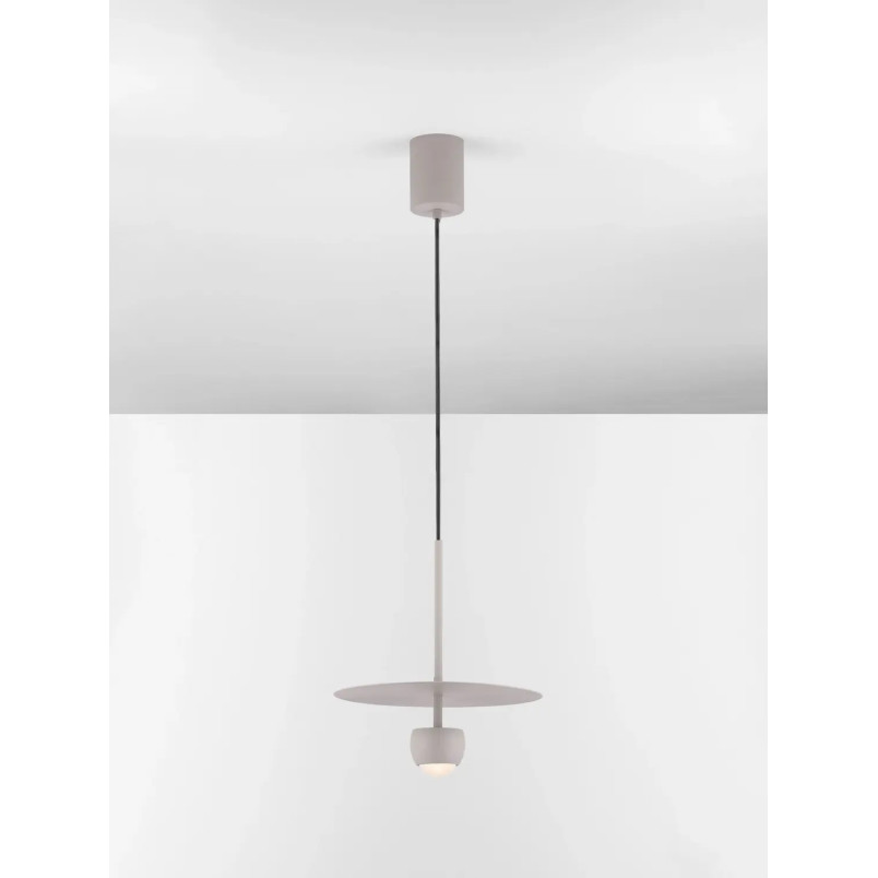 Lampa wisząca z płaskim kloszem Memo LED 3000K 30cm beżowa