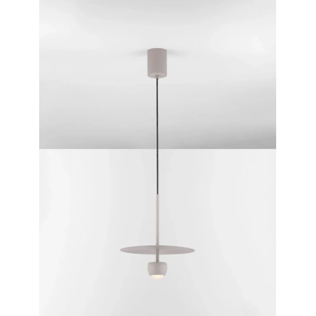 Lampa wisząca z płaskim kloszem Memo LED 3000K 30cm beżowa