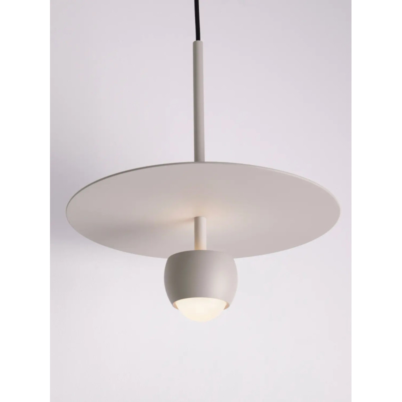 Lampa wisząca z płaskim kloszem Memo LED 3000K 30cm beżowa
