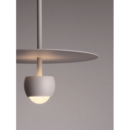 Lampa wisząca z płaskim kloszem Memo LED 3000K 30cm beżowa