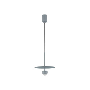 Lampa wisząca z płaskim kloszem Memo LED 3000K 30cm niebiesko-szara