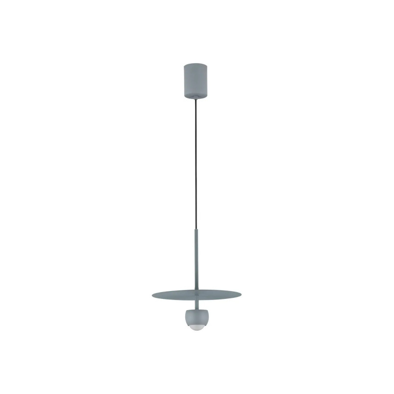 Lampa wisząca z płaskim kloszem Memo LED 3000K 30cm niebiesko-szara