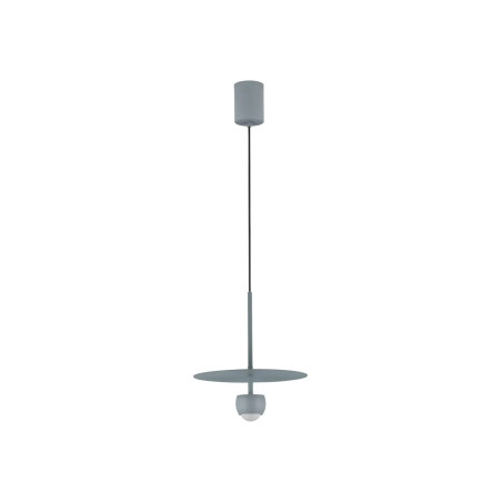 Lampa wisząca z płaskim kloszem Memo LED 3000K 30cm niebiesko-szara