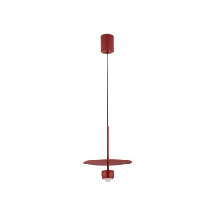 Lampa wisząca z płaskim kloszem Memo LED 3000K 30cm czerwona