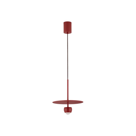 Lampa wisząca z płaskim kloszem Memo LED 3000K 30cm czerwona