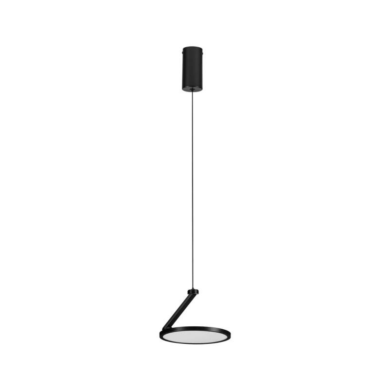 Lampa wisząca regulowana z płaskim kloszem Tinchi 19cm LED 3000K czarna