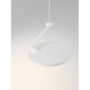Lampa wisząca regulowana z płaskim kloszem Tinchi 19cm LED 3000K biała