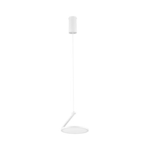 Lampa wisząca regulowana z płaskim kloszem Tinchi 19cm LED 3000K biała