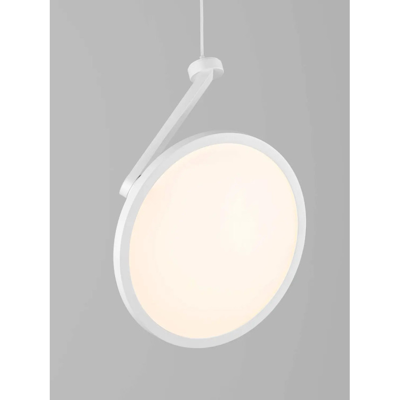 Lampa wisząca regulowana z płaskim kloszem Tinchi 19cm LED 3000K biała