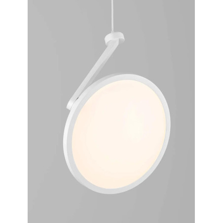 Lampa wisząca regulowana z płaskim kloszem Tinchi 19cm LED 3000K biała