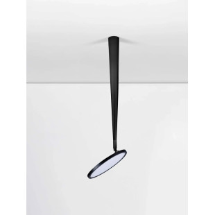 Lampa sufitowa z regulowanym płaskim kloszem Solaro 20cm LED 3000K czarna