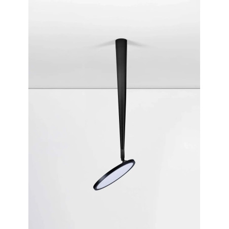 Lampa sufitowa z regulowanym płaskim kloszem Solaro 20cm LED 3000K czarna