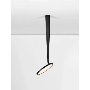 Lampa sufitowa z regulowanym płaskim kloszem Solaro 20cm LED 3000K czarna