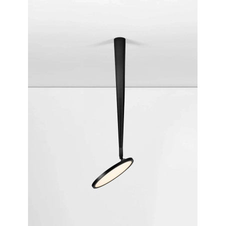 Lampa sufitowa z regulowanym płaskim kloszem Solaro 20cm LED 3000K czarna