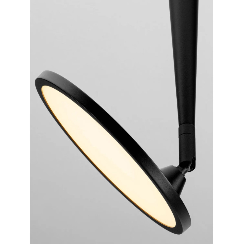 Lampa sufitowa z regulowanym płaskim kloszem Solaro 20cm LED 3000K czarna