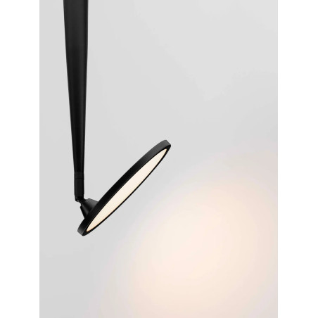 Lampa sufitowa z regulowanym płaskim kloszem Solaro 20cm LED 3000K czarna