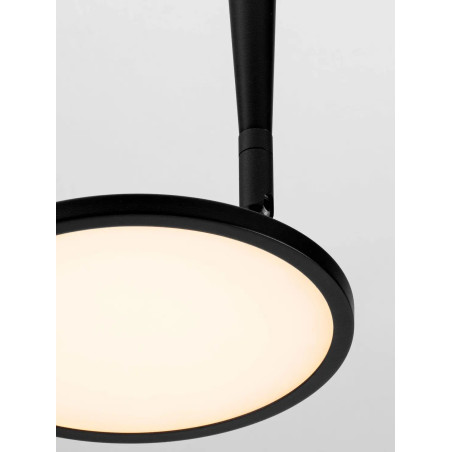 Lampa sufitowa z regulowanym płaskim kloszem Solaro 20cm LED 3000K czarna