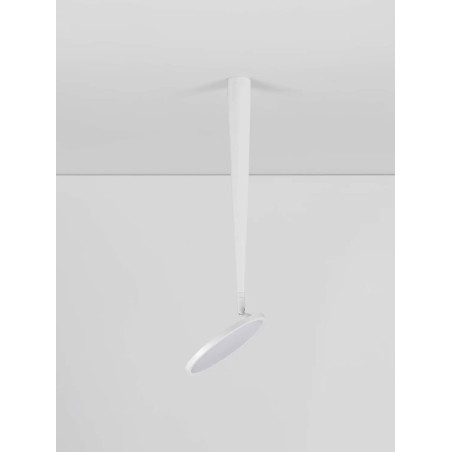 Lampa sufitowa z regulowanym płaskim kloszem Solaro 20cm LED 3000K biała