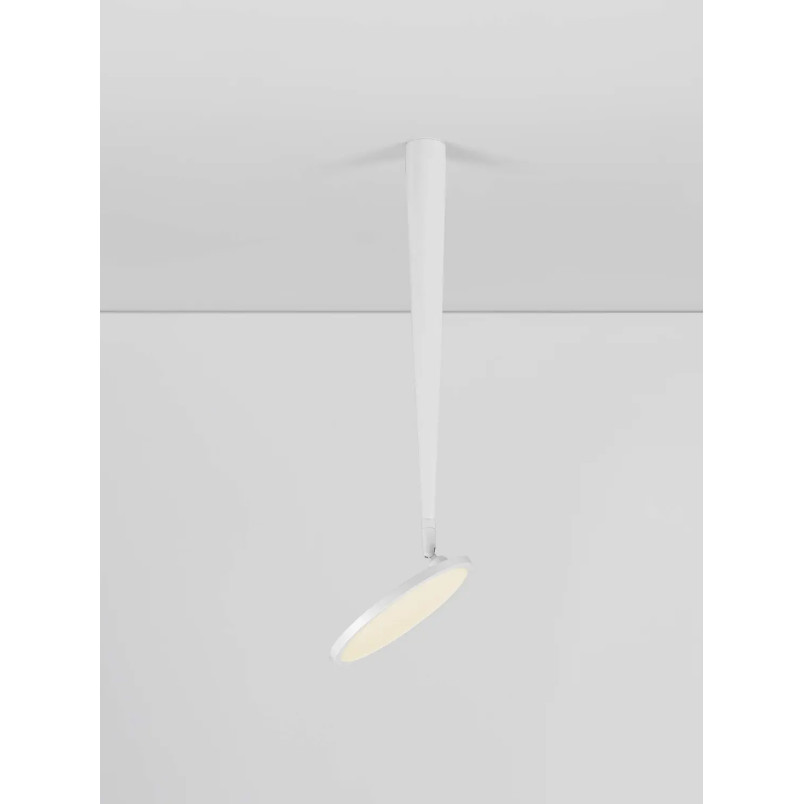 Lampa sufitowa z regulowanym płaskim kloszem Solaro 20cm LED 3000K biała