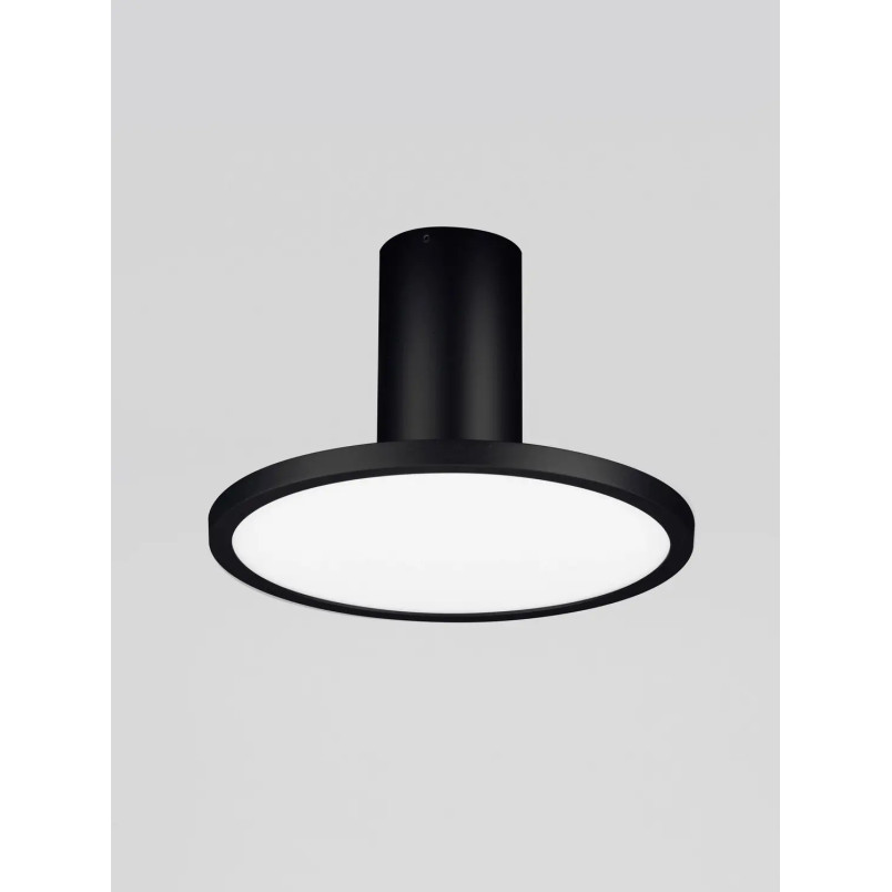 Plafon z płaskim kloszem Solaro 20cm LED 3000K czarny